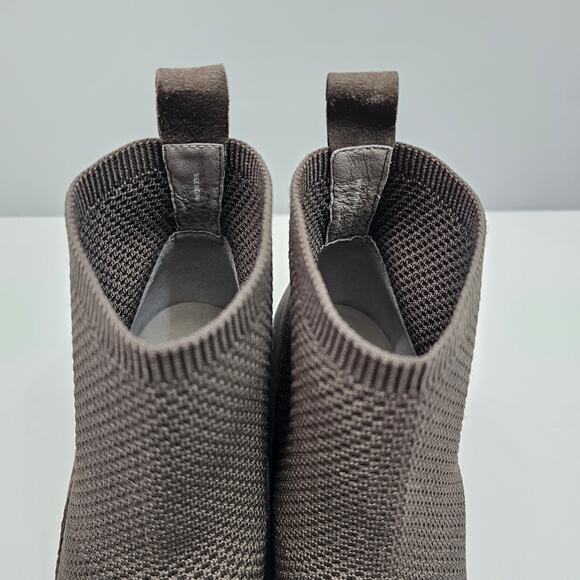 NEW Eileen Fisher Quill Ankle Bootie Womens 11 Rye Brown Knit Wedge Platform - Picture 8 of 13